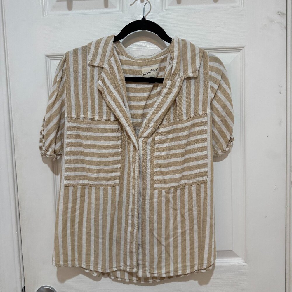 Striped button up
